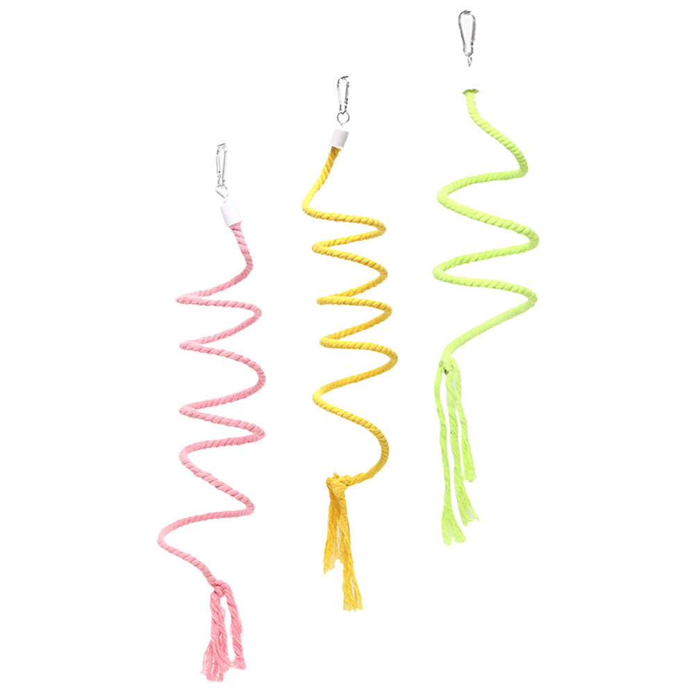 Parrot Swing Ladder Parakeet Cage Toys Bird Swings for Parakeets Conures Climbing Rope Birdcage Hanging Cages