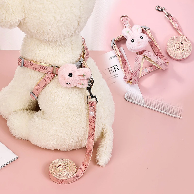 Cat Harness and Leash,Adjustable Cat Vest Pet Harnesses for Walking Escape Proof for Pet Cat Kitten Puppy Rabbit Outdoor Walking