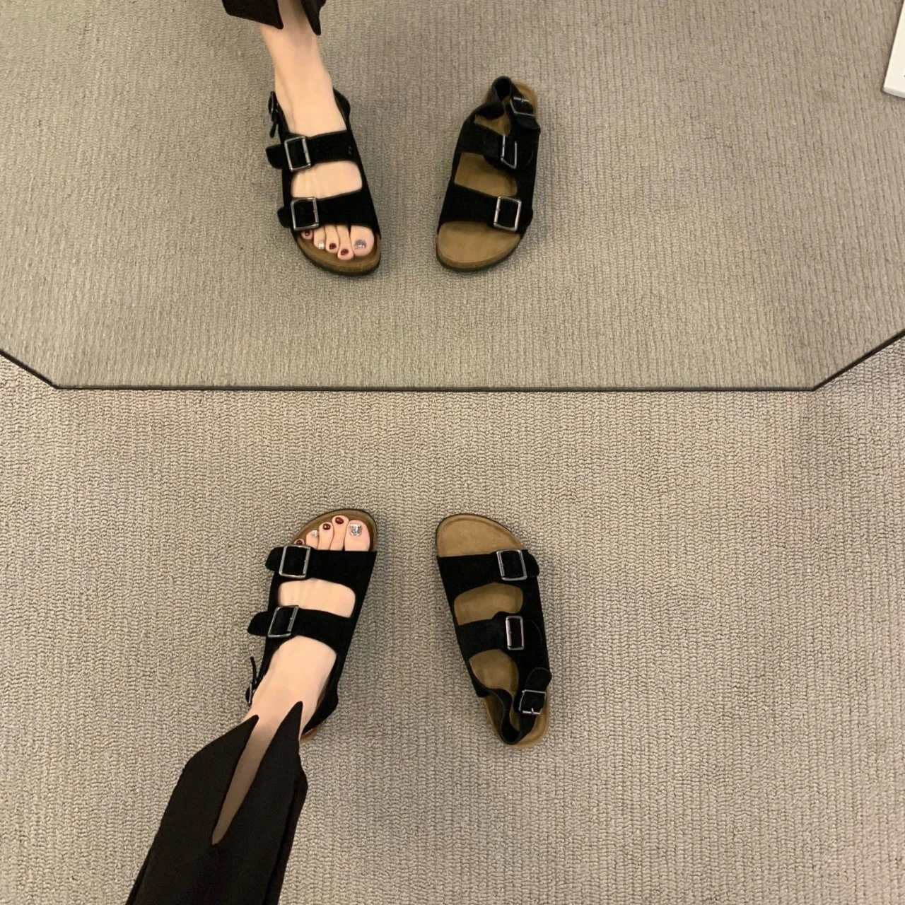 Summer New Fashion Women Flat Rome Female Shallow Flats Clip Toe Beach Sandals c6d4 s