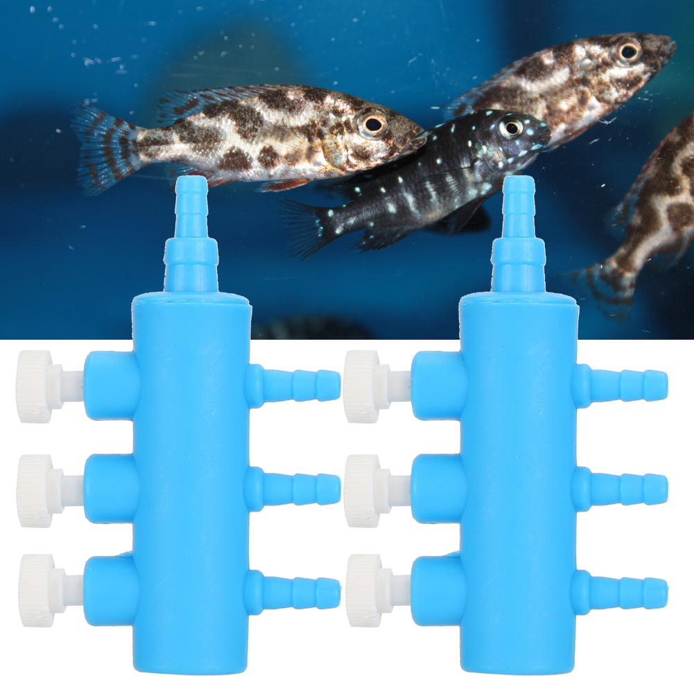 2pcs Fish Tank Air Splitter Air Pipe Distributor Aquarium Oxygen Pump Adapter Accessory 2 Way 3 Way 4 Way 5 Way 6 Way