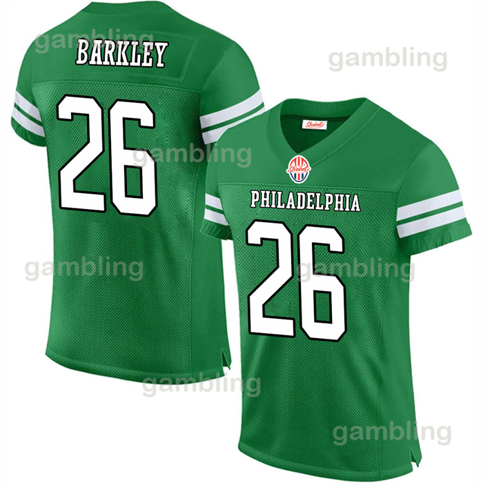 26 Saquon 1Jalen Hot Sale Custom Football Jersey Brown Carter DeVonta Smith Jason Kelce Kenny Pickett Cooper DeJean Huff Lane Johnson Mailata Goedert