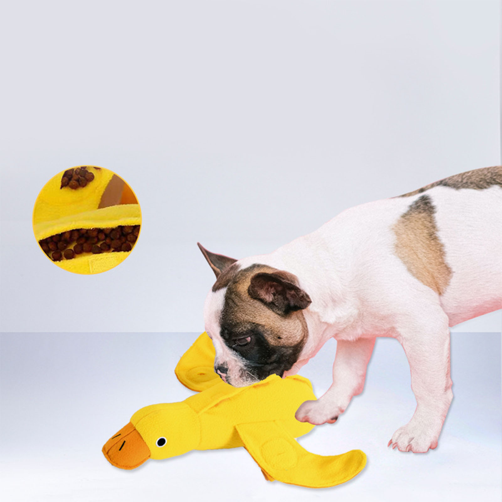 Dog Squeaky Toy Teeth Cleaning Interactive Cute Duck Shape Plush Puppy Chew Toy For Pet