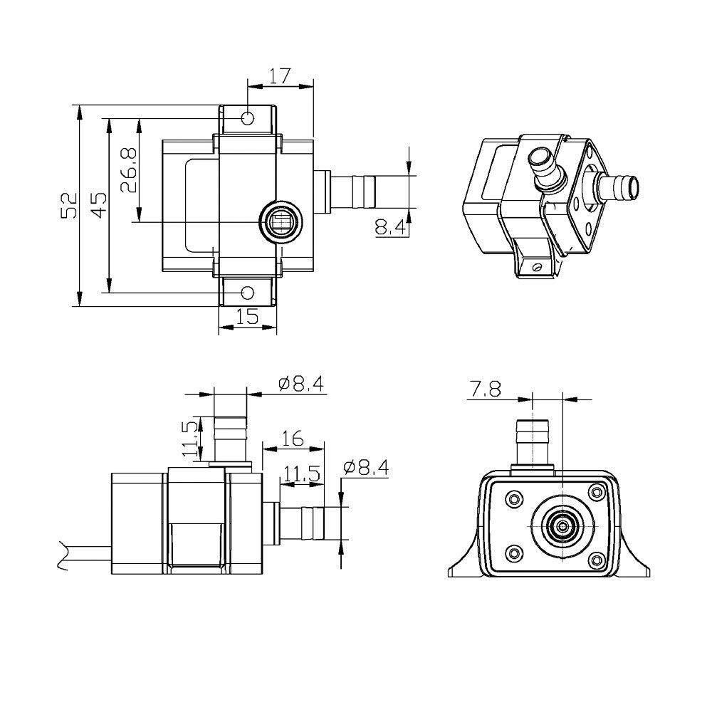 USB Water Pump, Water Pump for Fountains Water Fountain Pump Submersible Water Pump for Fish Tank, Pond, Aquarium, Statuary