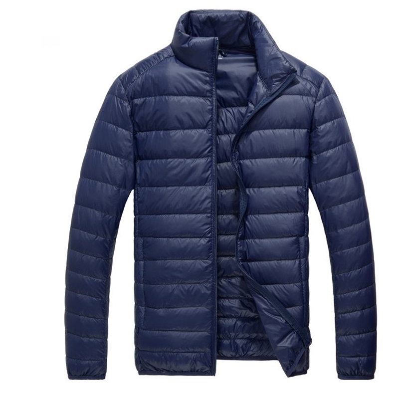 Autumn Winter High-end for Men White Duck Down Light Fashion Slim Casual Stand Collar Mens Down Jacket Male Down Coat 240830