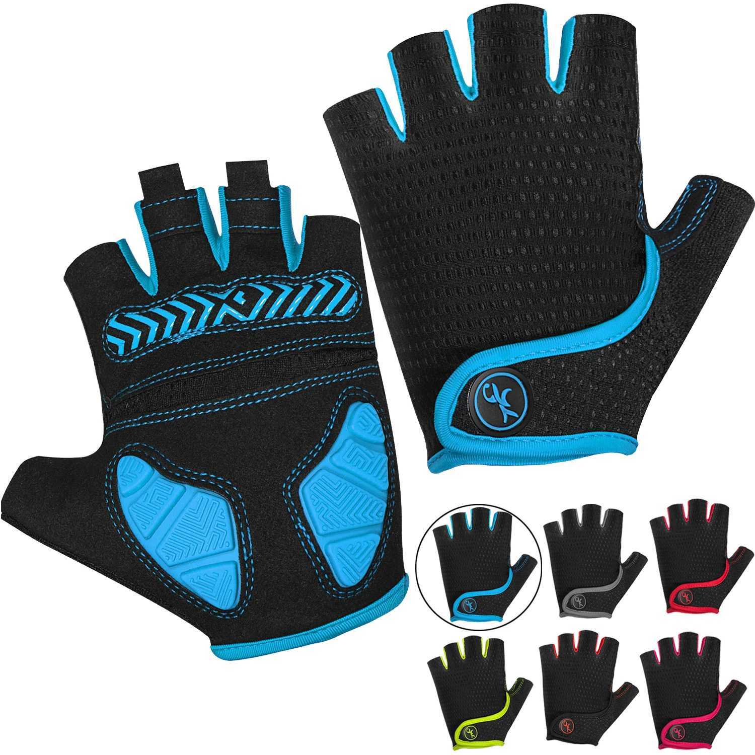 MOREOK Half Finger Bike Gloves 5MM Silicone Pads Bicycle Gloves Shock-Absorbing Non-Slip Mountain Cycling Gloves Y240914