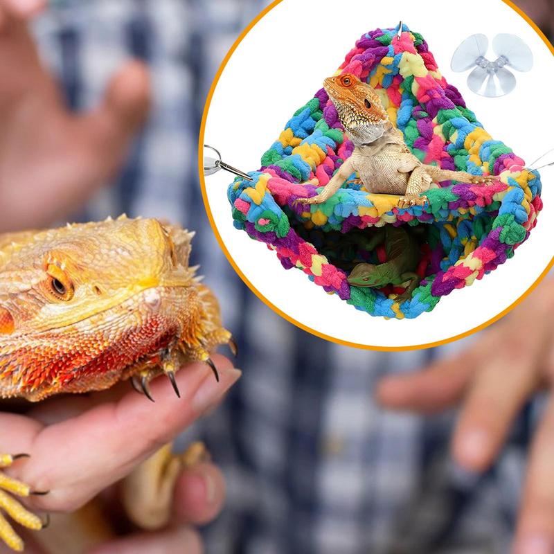 Soft Bearded Dragon Hammock Swing Bed Soft Terrarium Bedding Swing Bed Reptile Hammock For Lizards Snakes Chameleons Parrots