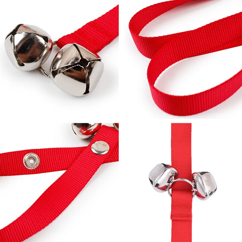 New Pet Dog Training Doorbell Leash Length Adjustable Indoor Training Alarm Door Bell Rope For Dogs Cats Equipment For Dogs