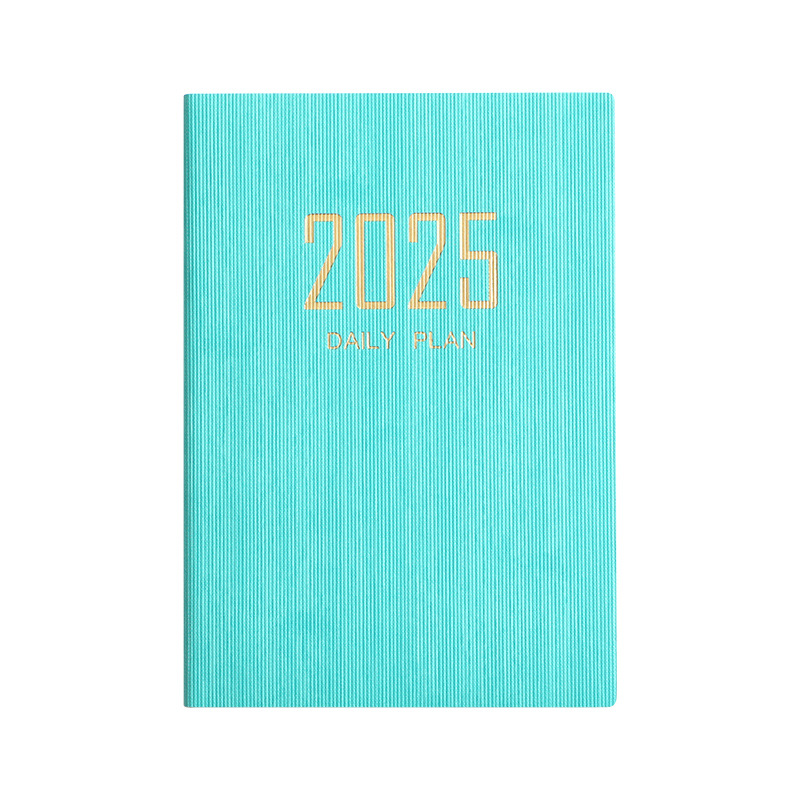 2025 Exquisite Day Planner, Multi-color Hard Cover, Daily Time Management Notepad