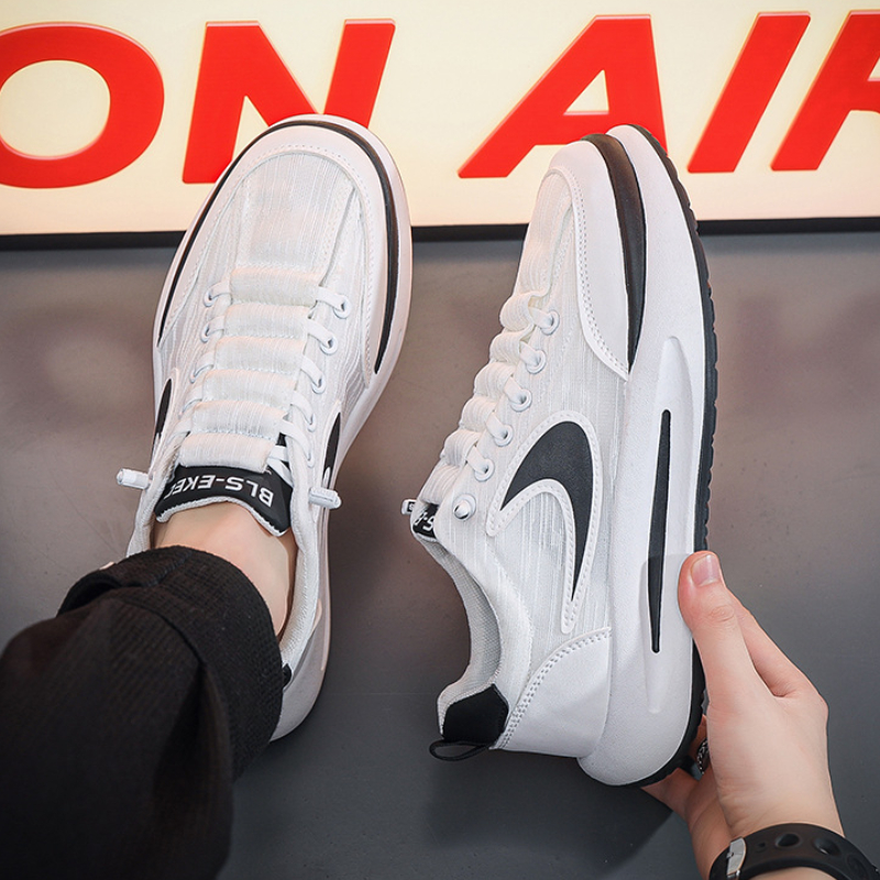 2023 Summer New Breathable Ice Silk Sneakers Men's Shoe Trend Platform Comfort Dad Shoes Soft Sole Casual Sports Running Shoes