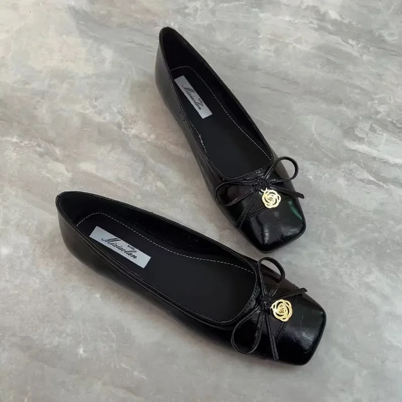 Flats Spring Bow Dress 2024 New Designer Women Party Walking Sandals Shoes Female b1fd