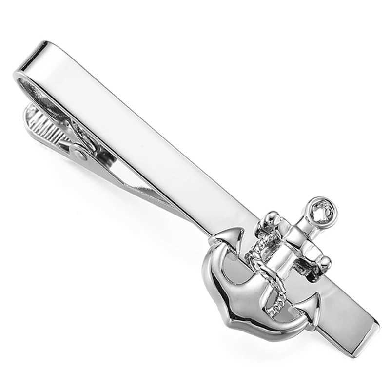 High quality brass fashion style design airplane boat tie clip mens business wedding tie clipX240914