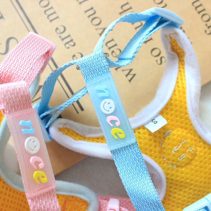 Pet Harness and Leash Set Small Dog Pet Dog Outing Cute Little Bear Undecorated Teddy Panda Cat Leash Dog Walking Leash Harness