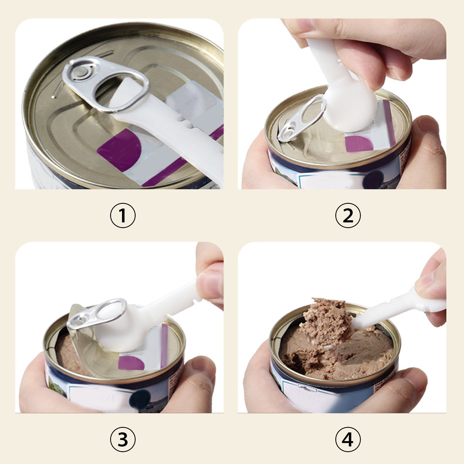 Pet Food Spoon Cute Ice Cream Shape Large Capacity Food Grade Dog Food Scoop With Sealing Clip For Dogs Cats Pets