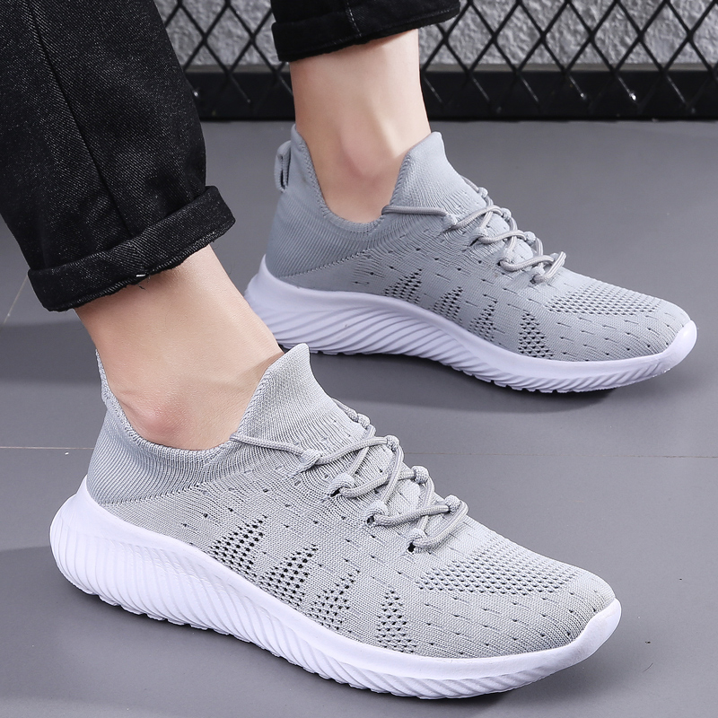 Men Casual Shoes Breathable Men Footwear Fashion Men's Mesh Sneakers Outdoor Walking Footwear красовки в сеточку Big Size 46