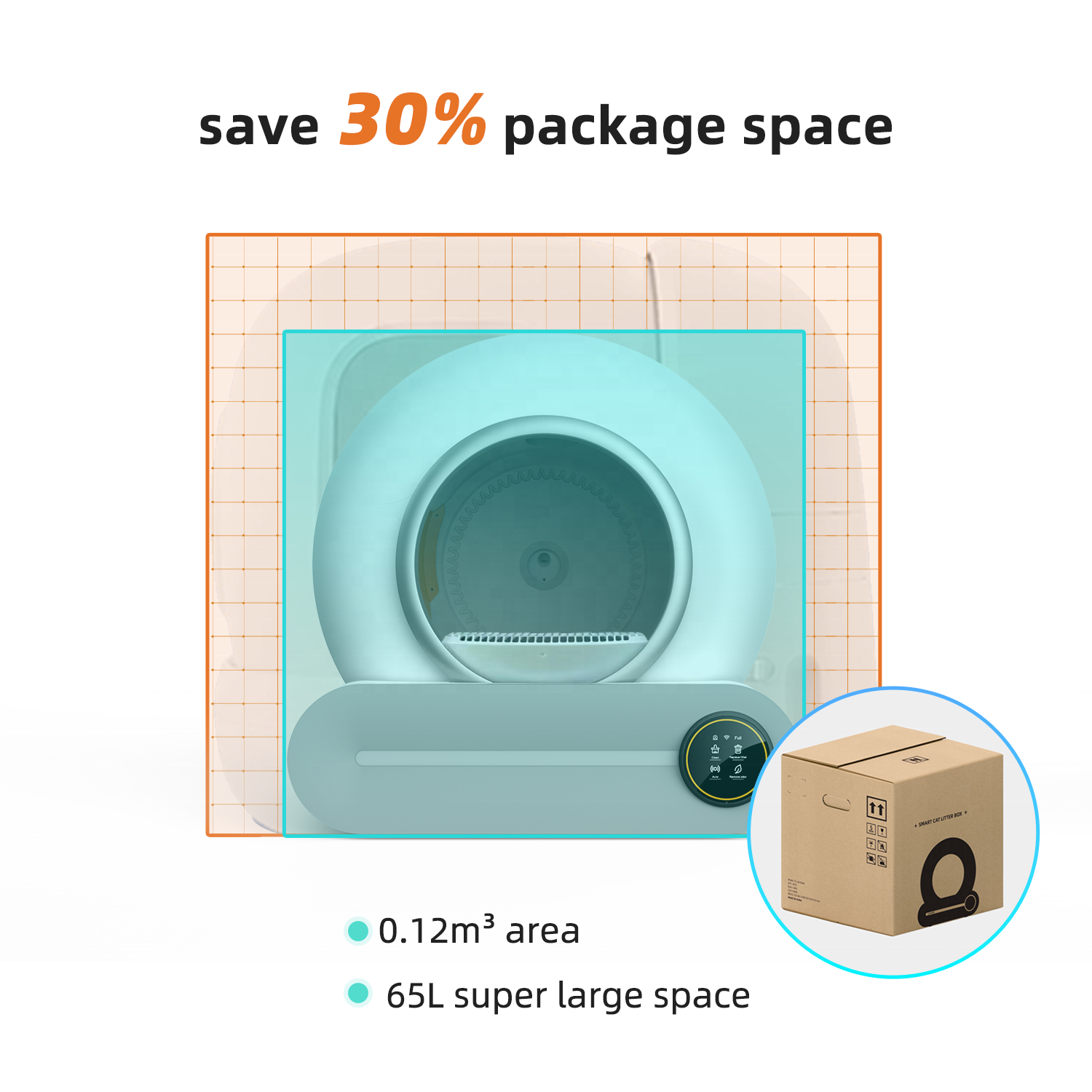 Golden supplier plastic automatic electronic cat litter box large with app control