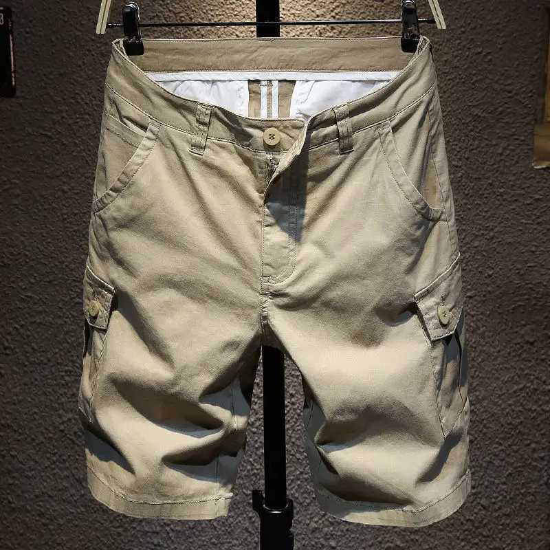 Fashion New Short Pants Korean-Style Luxury Mens Slim Jeans with White Solid Color Designer Cowboy Cotton Denim Shorts for MenX240914