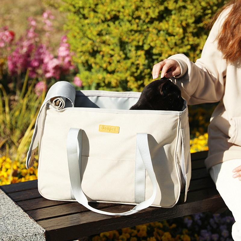 Pet Shoulder Bag Transport For Cats Canvas Carrier Dog Outdoor Backpack Dog Bag Breathable Creative Portable Mesh Cloth Handbag