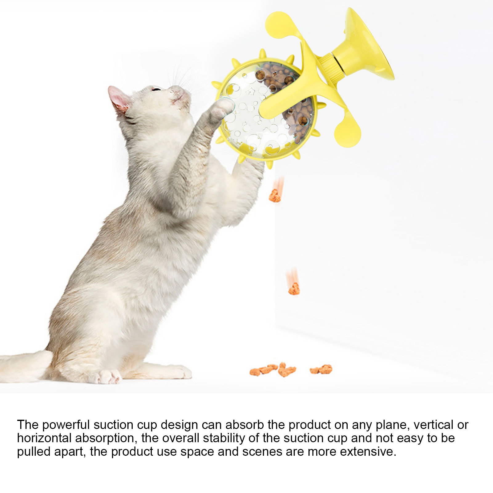 ABS Pet Cat Food Leakage Rotation For Windmill Educational Interactive Training Toy