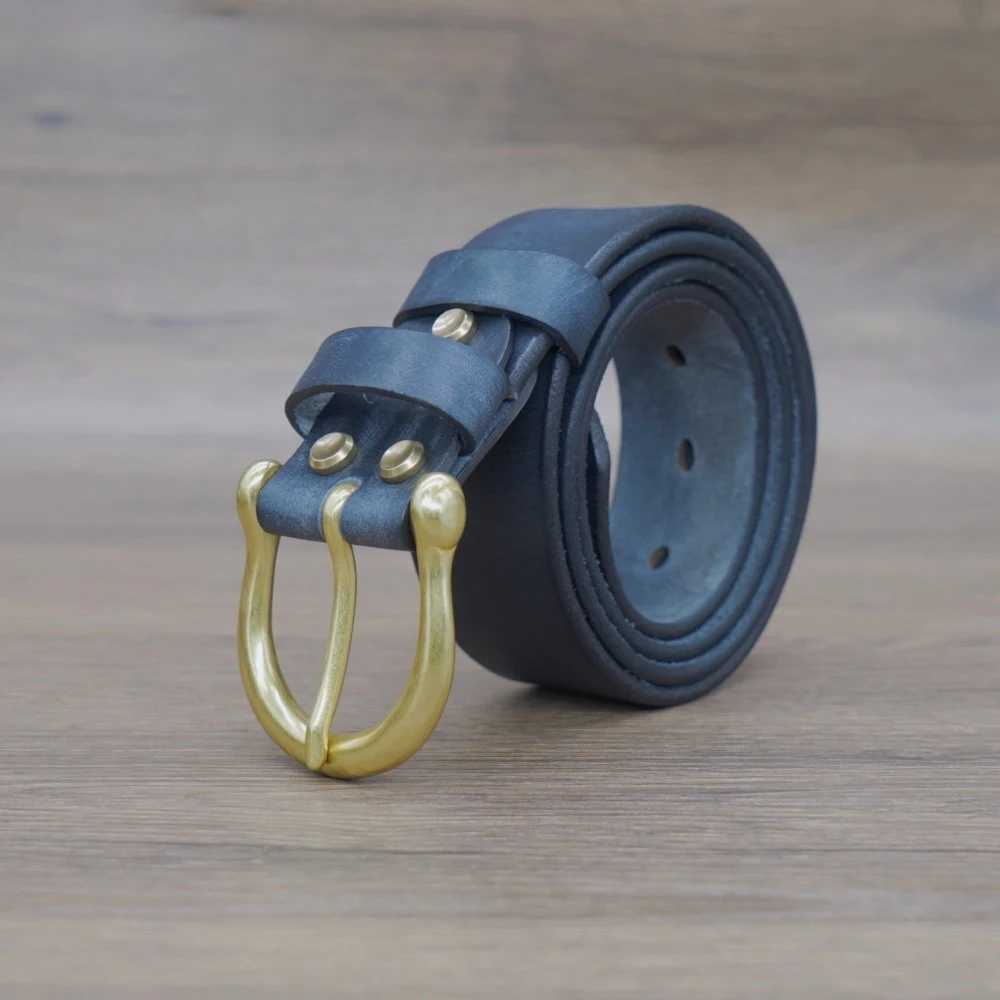 3.8cm Male Belt Copper Buckle Designer Cowskin Genuine Leather Belts for Men Luxury Vintage Lumbar Belt ManX240914