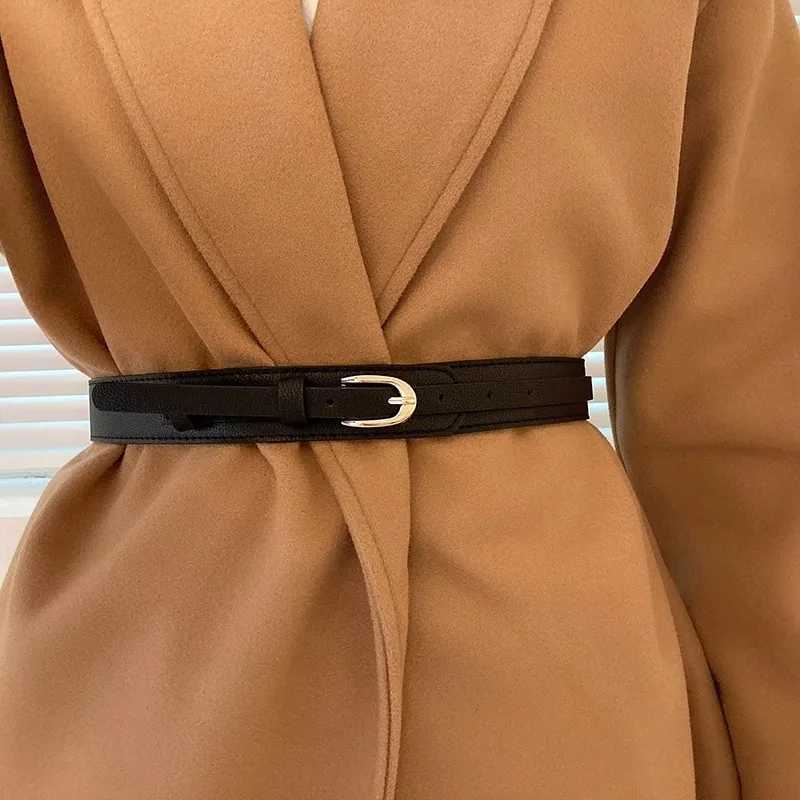 Metal Buckle Belt Women Luxury Corset Versatile Casual Belt Waist Closure Wrap Wide Belt with Shirt Skirt Coat Sweater WaistbandX240914