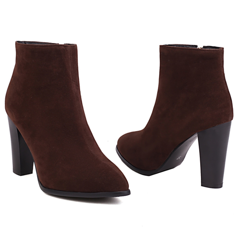 Ankle Women's Boots Autumn Winter High Heels Short Boot For Women Red Black ck Party Shoes Female Large Size 45 47 dd07