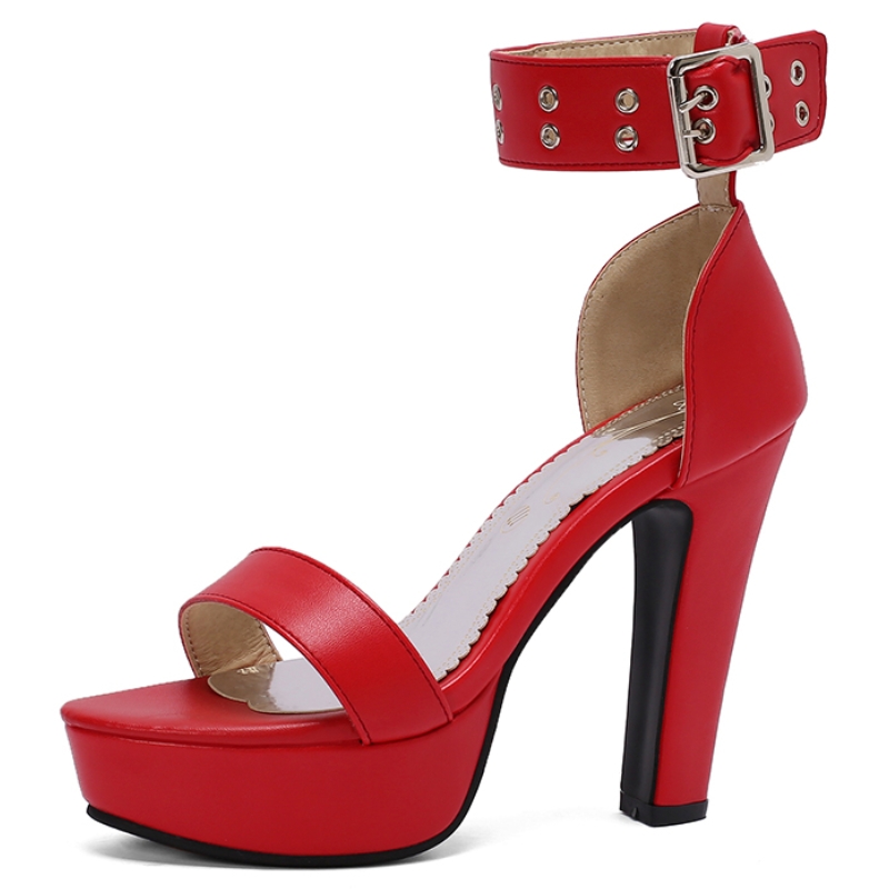 2025 new Heels High Summer For Women Sandals Platform Flip p Large Size 44 45 50 Black White Red Party Dance Shoes Ladies 38c8