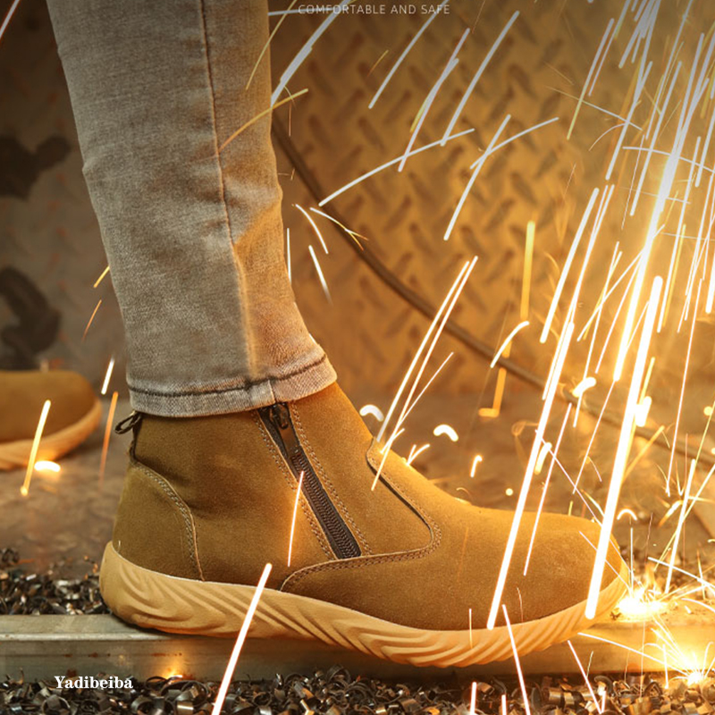 Sneakers Welder Lightweight Steel Toe Work Men Safety Shoes Anti-Puncture Indestructible Boots ff5a