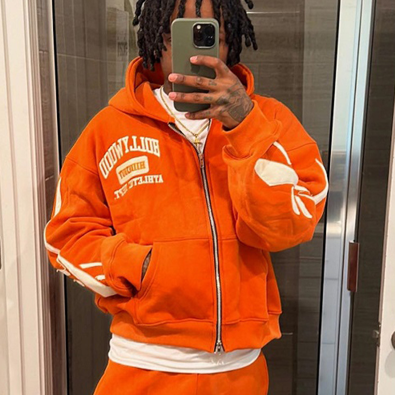 Y2K Hip Hop Tracksuits: Printed Patchwork Loose Hoodie & Joggers Set for Men and Women
