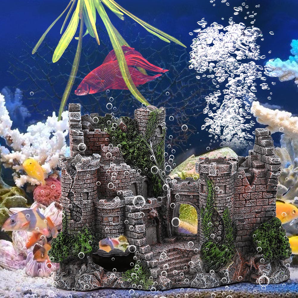 Simulation Resin Hide House for Fish Tank, Aquarium Ornaments, Decor