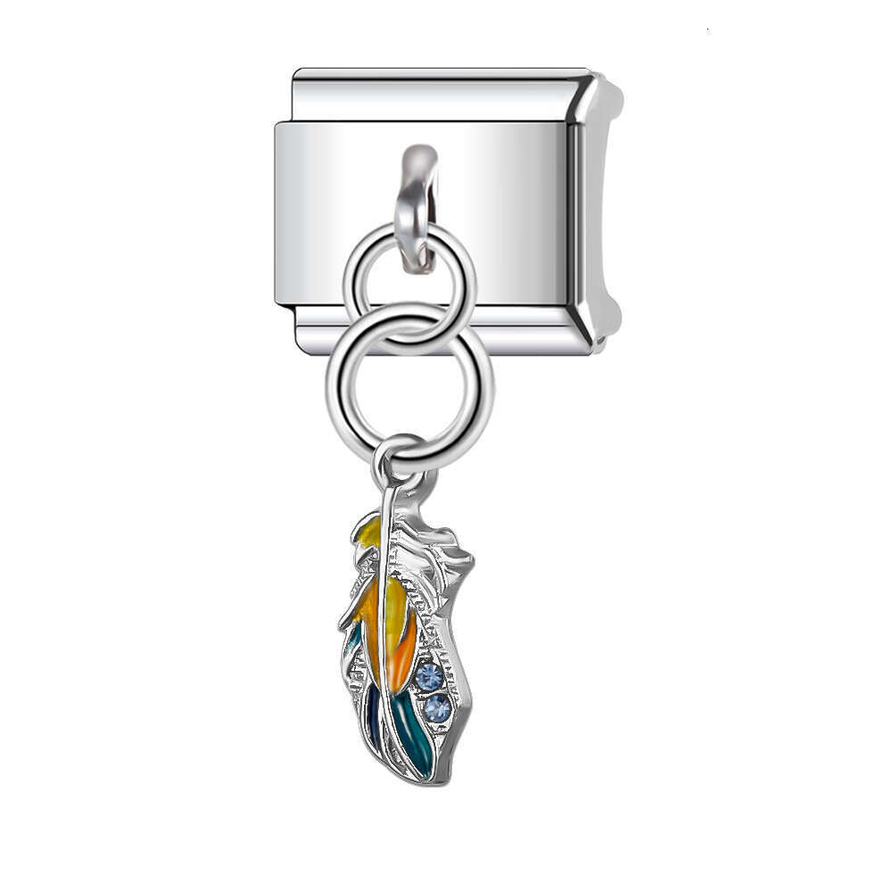 New Women's Gift heart Pet Claws pendants Italian Charms Links Bangle Beads Fit 9mm Stainless Steel Bracelet Making DIY For Women Fashion Jewelry