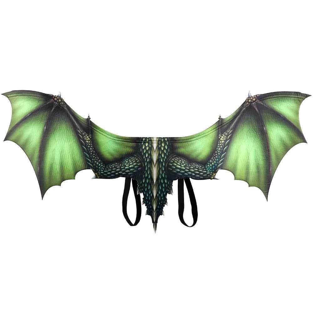 Adult Halloween Decoration Carnival Party Animal Costume Dragon Role Playing Makeup Facial Mask and Wings W240914