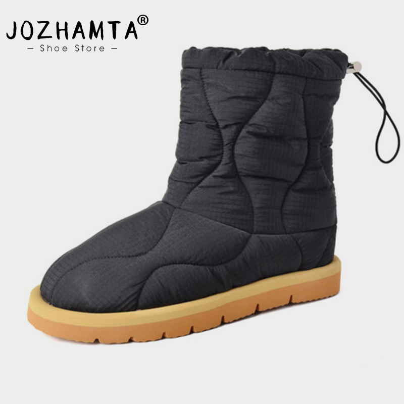 JOZHAMTA Size 33-43 Women Snow Platforms Round Toe Confortable Casual Outdoor Ladies Ankle Boots Winter Warm Shoes Woman