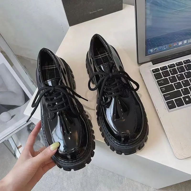 Black Leather Flats Shoes for Women | Soft Strap Jk Loafers 2024 4