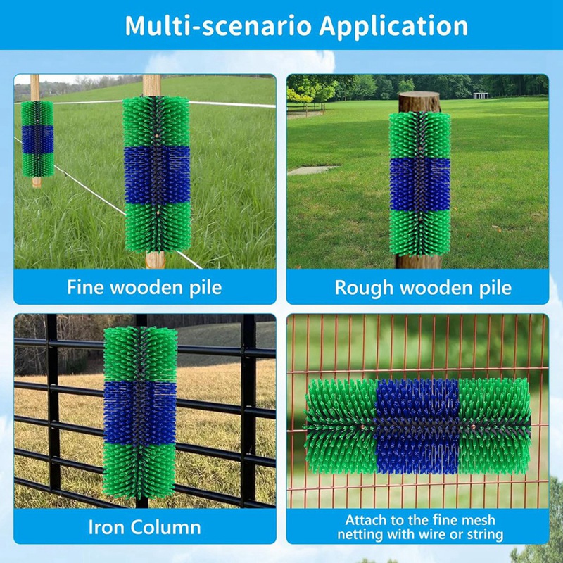 Livestock Scratch Brushes, Cattle Scratcher Brush Horse Brushes Full Massage Grooming Brush Relieve Itching With Screws