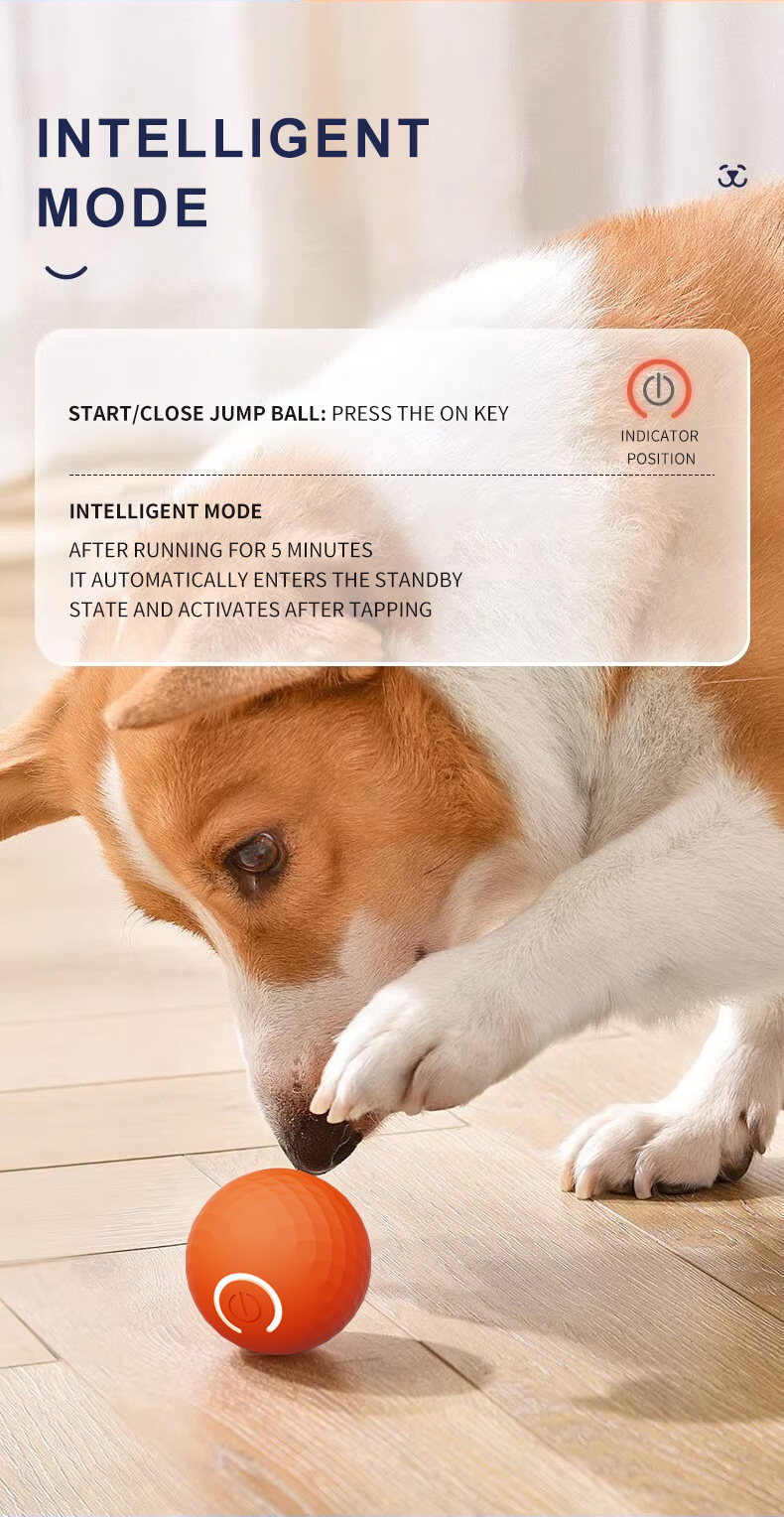 Smart Automatic Indoor Playing Toy Kittens Self-Moving Electric Cat Ball Toy Sustainable Plastic Dog Training Pet Interactive