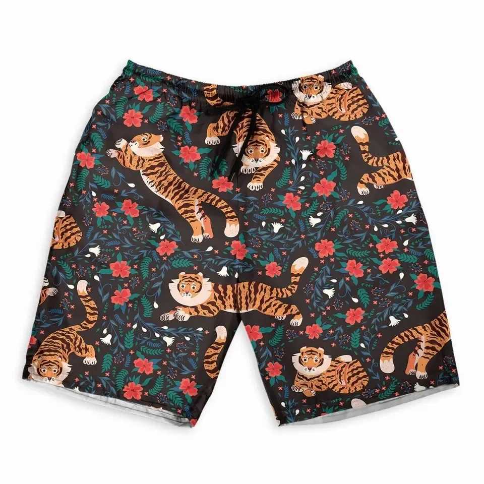 2024 Mens Shorts Summer Shorts Casual Shorts Pocket Drawstring Funny animal Breathable Short Fashion Streetwear beach pants Y240914