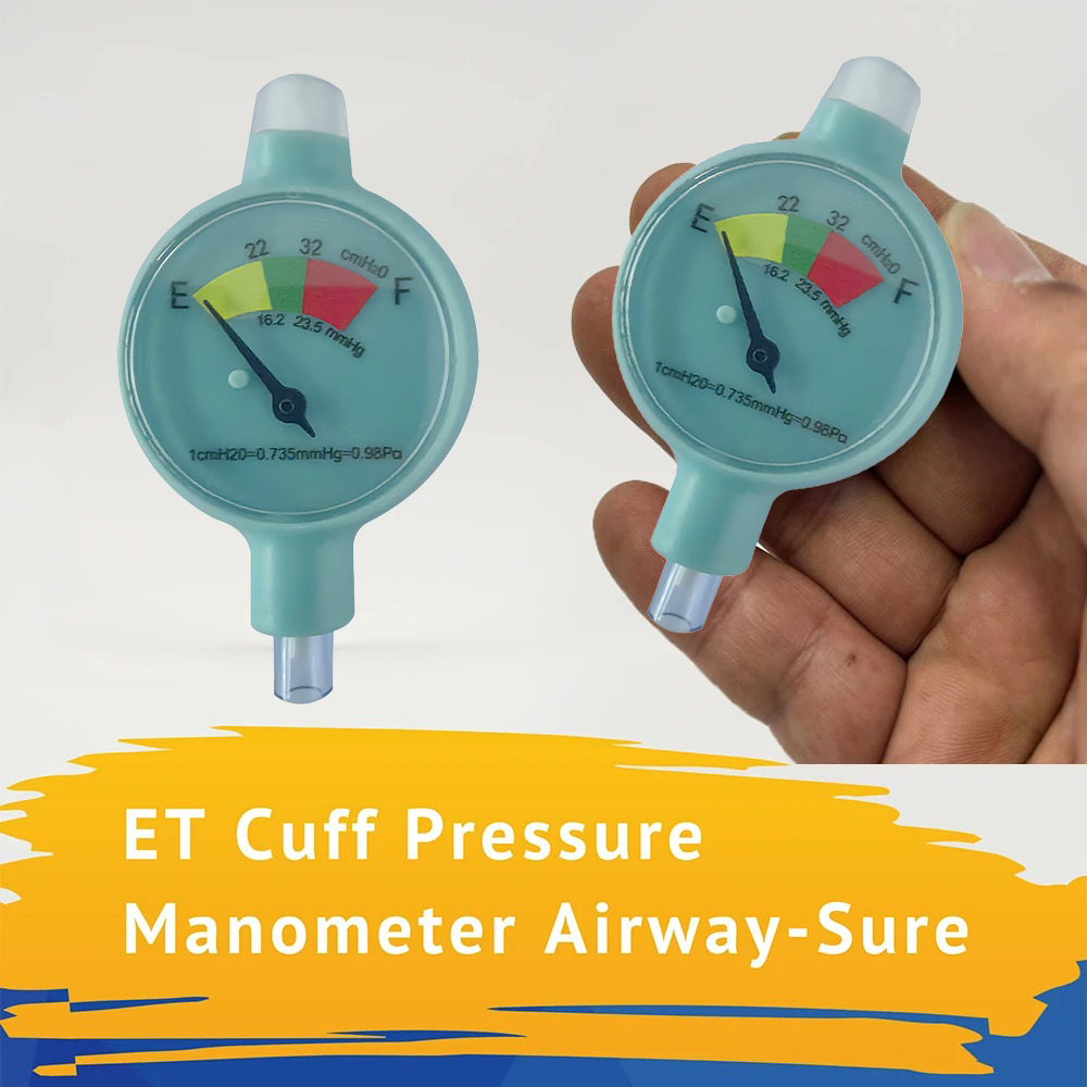Green Endotracheal Intubation Balloon Pressure Gauge Saturation Detection Device Pet Animal Anesthesia Machine Accessories