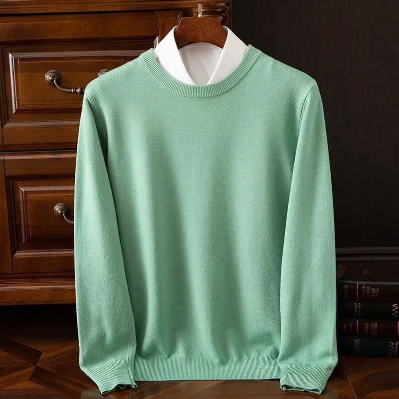 New Arrival Mens 100% cashmere sweater O-neck cardigan sweater knitted oversized wool sweater winter new top long Sve high-end jumper Z241111
