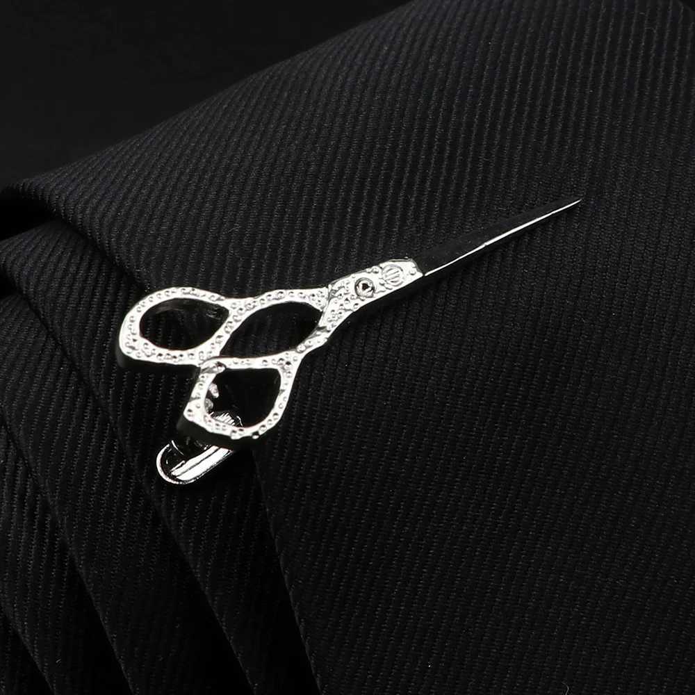 Men Alloy Metal Sliver Color Tie Clips 27 Designs Option Scissors Fish Bone Beard Wing Animal Clip Bar Wedding Party Jewelry PinX240914