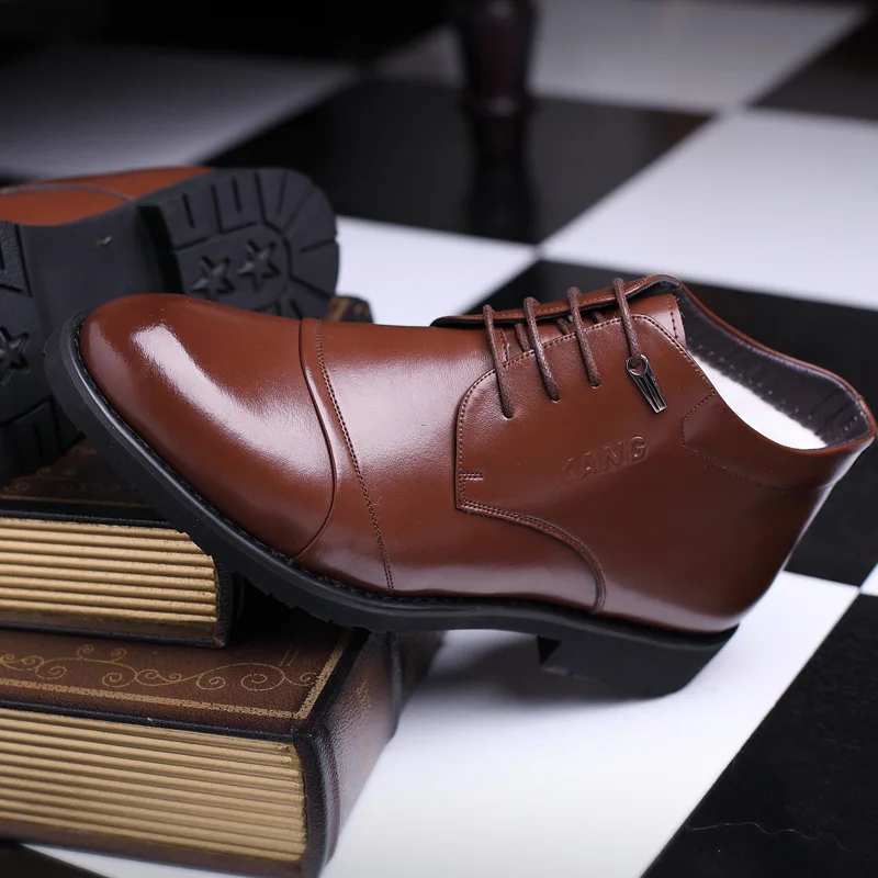 Winter New Fashion Fur Warm Men'S Business Office Formal Leather Plush Men Dress Shoes Boots For Mend2 7f6d d2