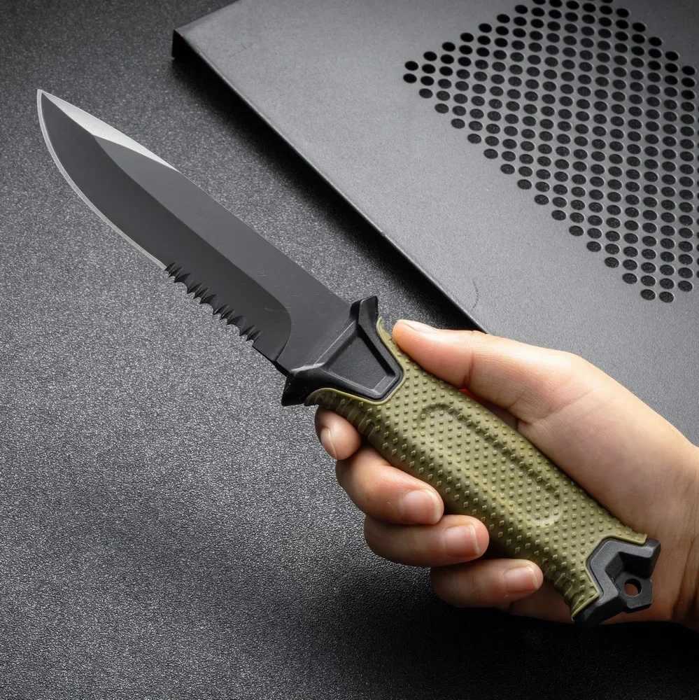 Tactical knife New Stainless Steel Tactical Knife Wilderness Survival Knife Portable Self-Defense Straight Knife Set M240914