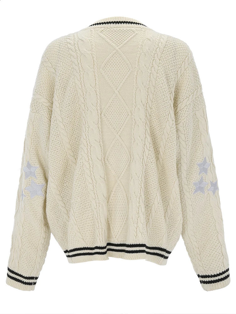 European American Autumn Winter Solid Color Long Sleeved Cardigan Women Knitted Single Breasted Sweater Jacket 240904