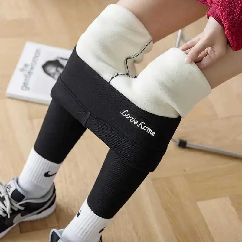 Women 2023 Winter New Thick Warm Slim Pants Female High Waist Fleece Lined Leggings Ladies Velvet Skinny Long Leggings U570X240914