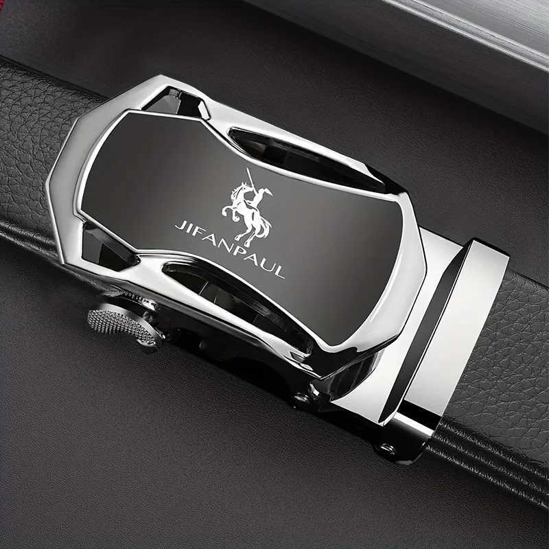 JIFANAUL Mens Famous Brand Belt High Quality Leather Luxury Belt Metal Automatic Buckle Belt Business Leisure Fashion BeltX240914