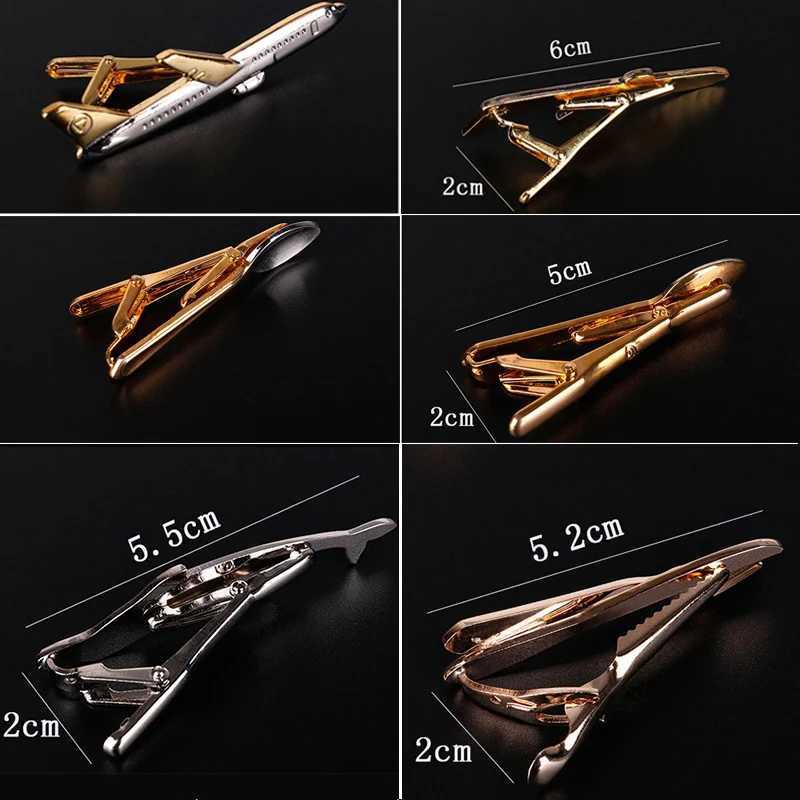 Men Tie Clip Cute Steamship Dolphin Airplane Tableware Shape Tie Bar Wedding Party Tie Pin Jewelry Tie Clip High Grade Men GiftsX240914