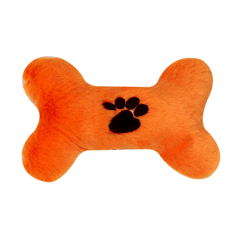 Bone Dog Toy Pet Bite Resistant Plush Puppy Squeaky Toy Squeaky Sound Funny Toy For Dogs Molar Chew Toys
