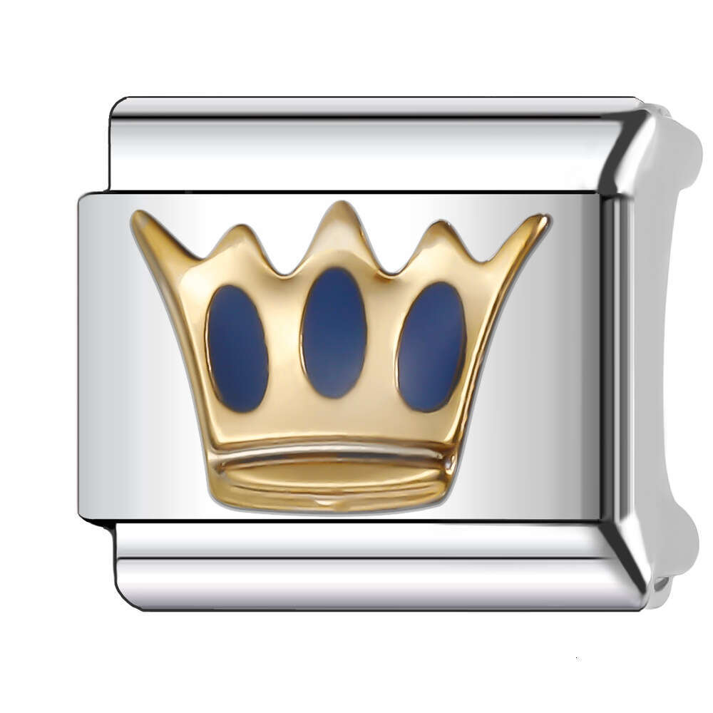 New Women's Gift Lipstick bag crown Bead Italian Charms Links Bangle Beads Fit 9mm Stainless Steel Bracelet Making DIY For Women Fashion Jewelry