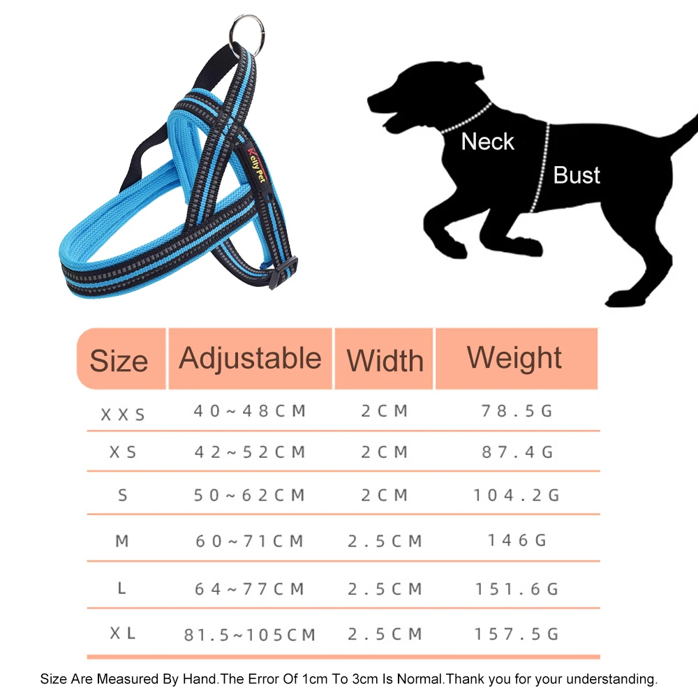 Dog Harness,Reflective Adjustable and Padded,for Easy Walking & Training for Comfortable Pet Harness Small,Medium and Large Dogs