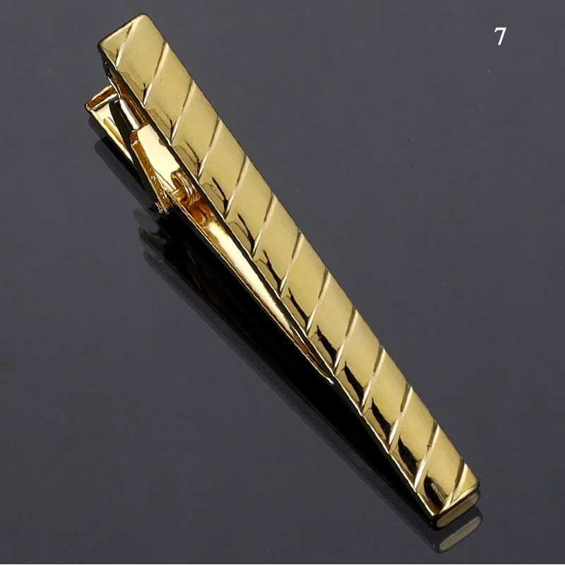 Men Jewelry Pin Clasp Necktie Clip Fashion New Hot-selling Metal Gold Tie Clip Business Formal Wear Groom Wedding DecorationX240914