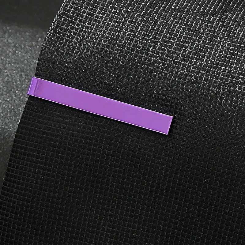 4cm Tie Clip for Men Simple Metal Colorful Practical Necktie Clasp PinX240914